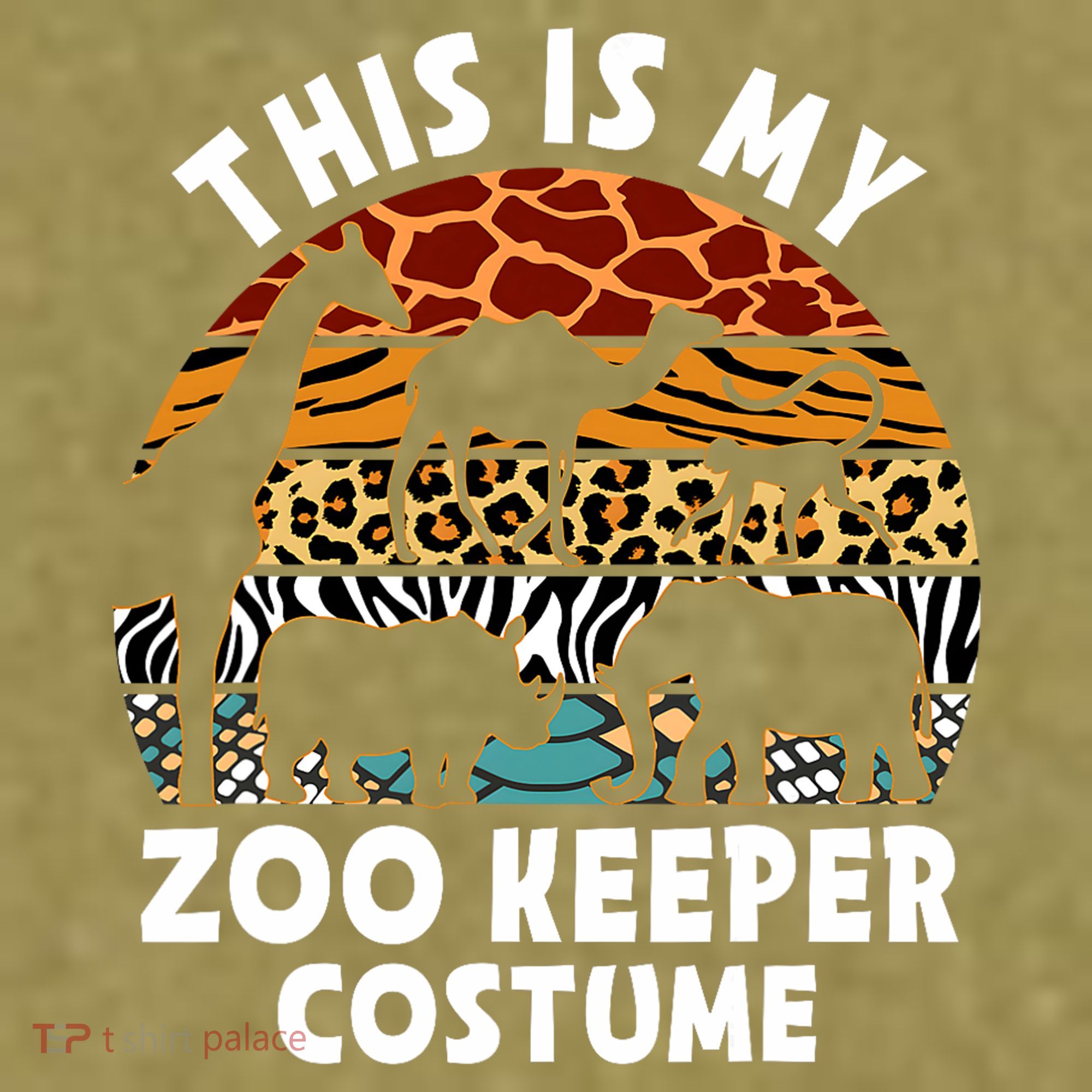This Is My Zoo Keeper Costume Zoo Garden Animal Lover Keeper Garment-Dyed Women's Muscle Tee