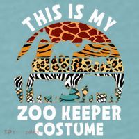 This Is My Zoo Keeper Costume Zoo Garden Animal Lover Keeper Sueded Cloud Jersey T-Shirt thumb 2