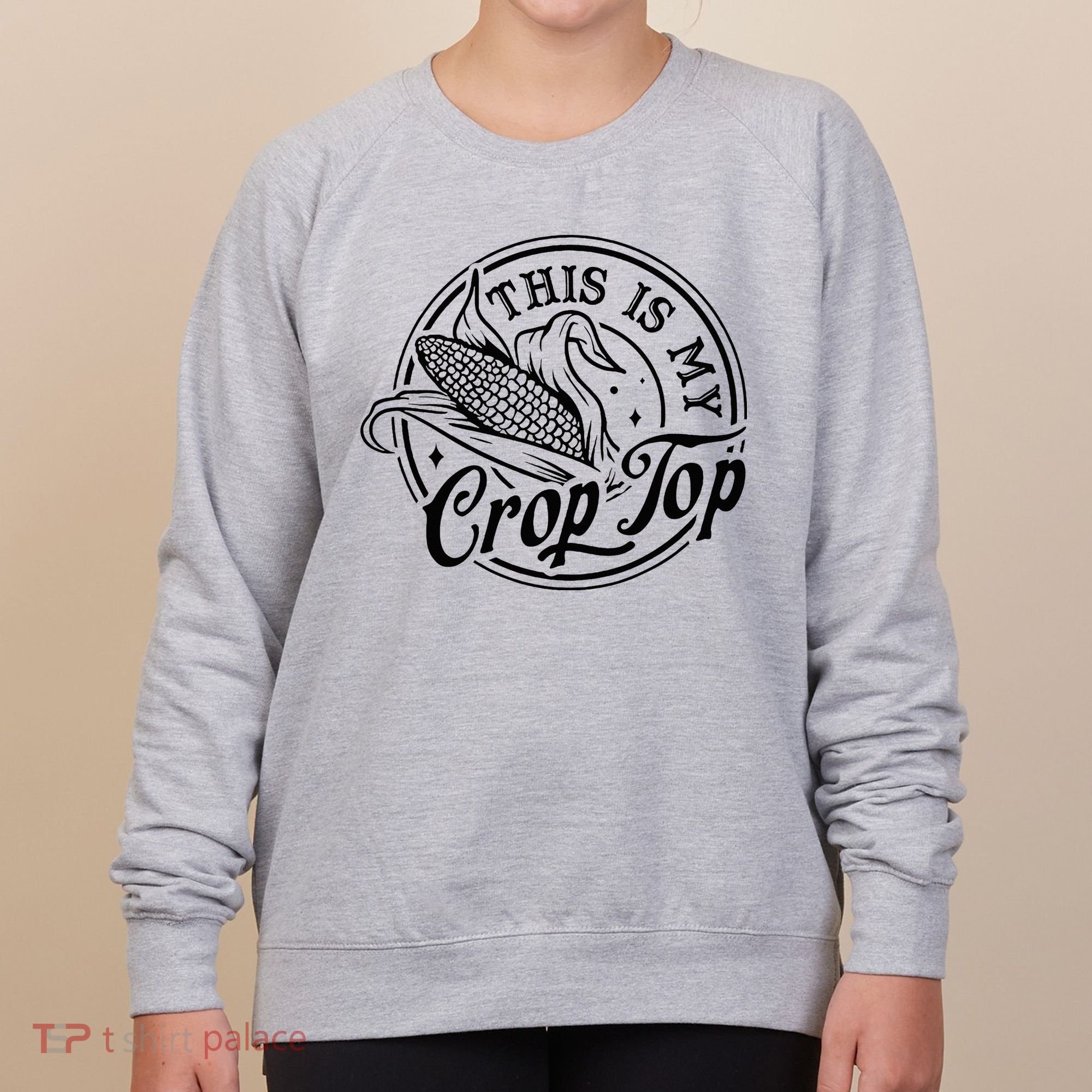 This Is My Crop Top Corn Lover Funny Farmer Farming Women's Sweatshirt