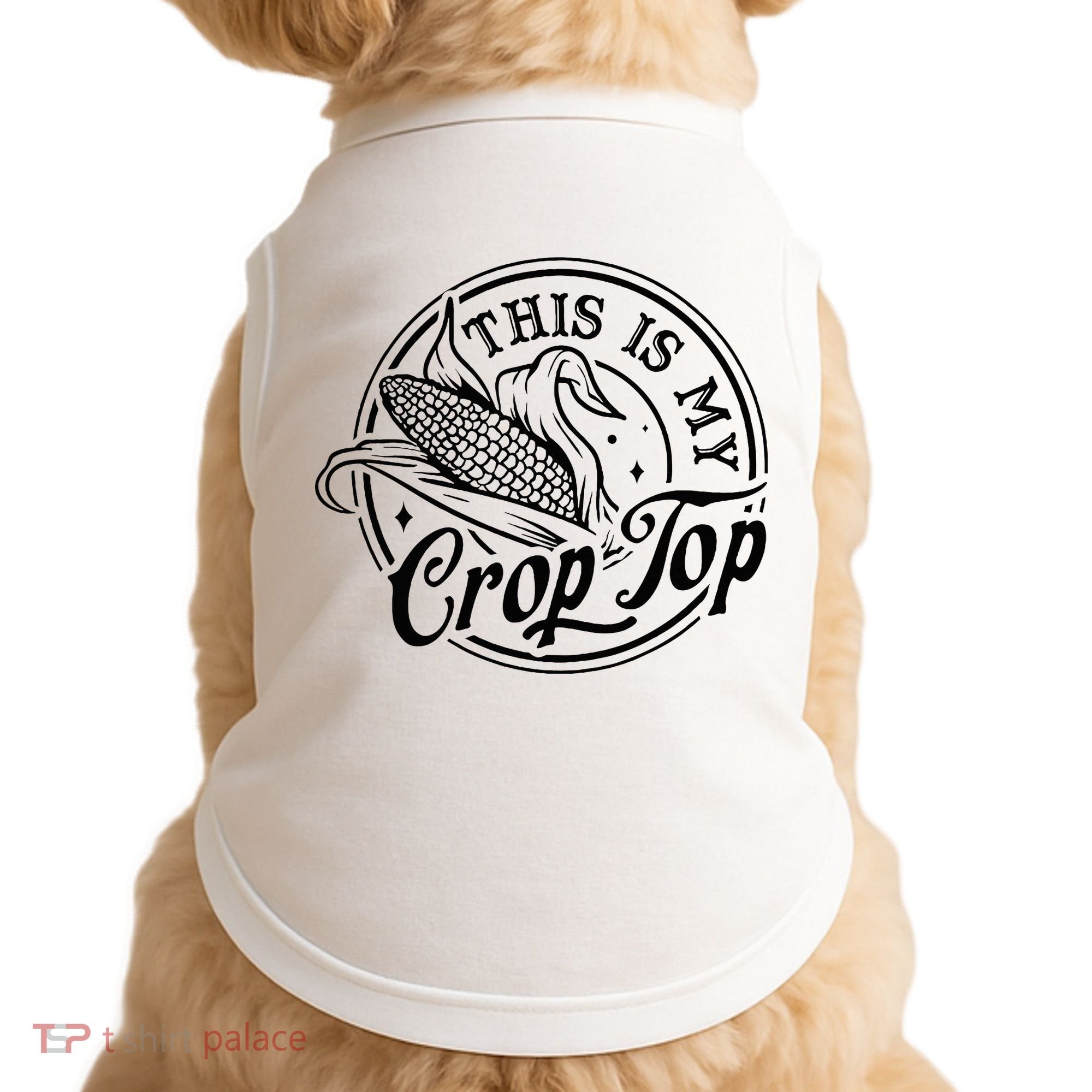 This Is My Crop Top Corn Lover Funny Farmer Farming Doggie Tank