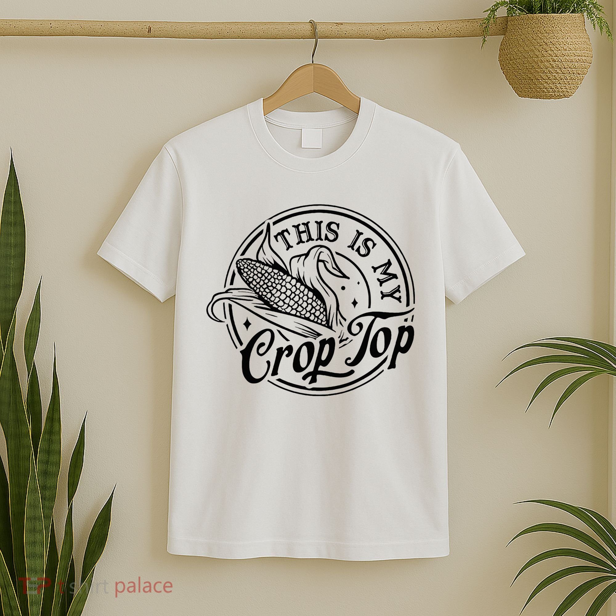 This Is My Crop Top Corn Lover Funny Farmer Farming T-Shirt