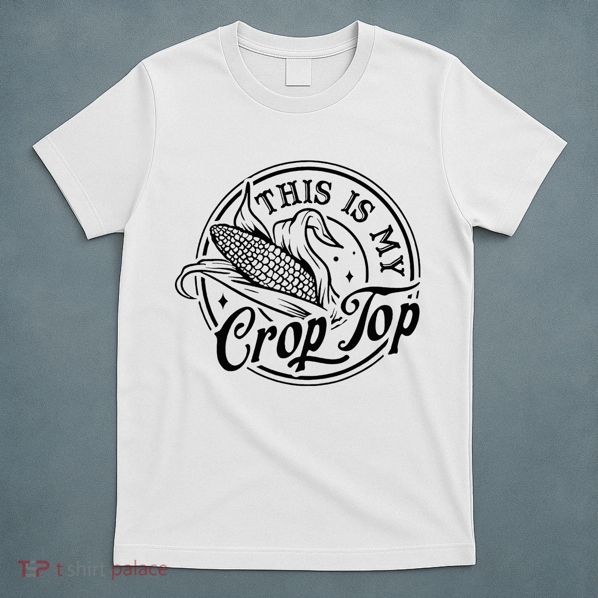 This Is My Crop Top Corn Lover Funny Farmer Farming T-Shirt