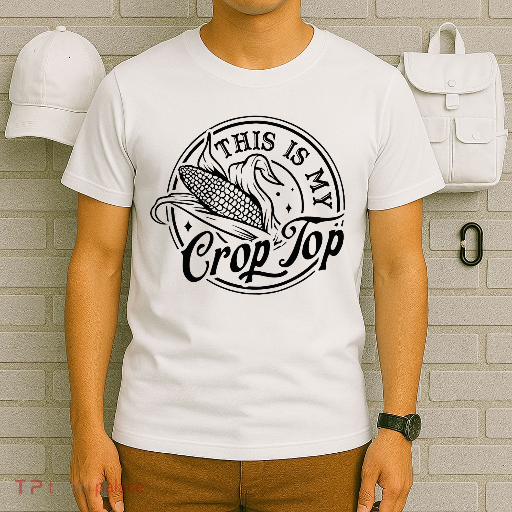 This Is My Crop Top Corn Lover Funny Farmer Farming T-Shirt