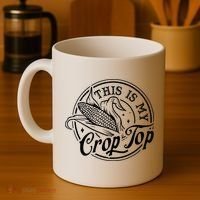 This Is My Crop Top Corn Lover Funny Farmer Farming Coffee Mug thumb 4