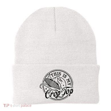 This Is My Crop Top Corn Lover Funny Farmer Farming Beanie