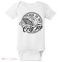 This Is My Crop Top Corn Lover Funny Farmer Farming Baby Bodysuit thumb 0