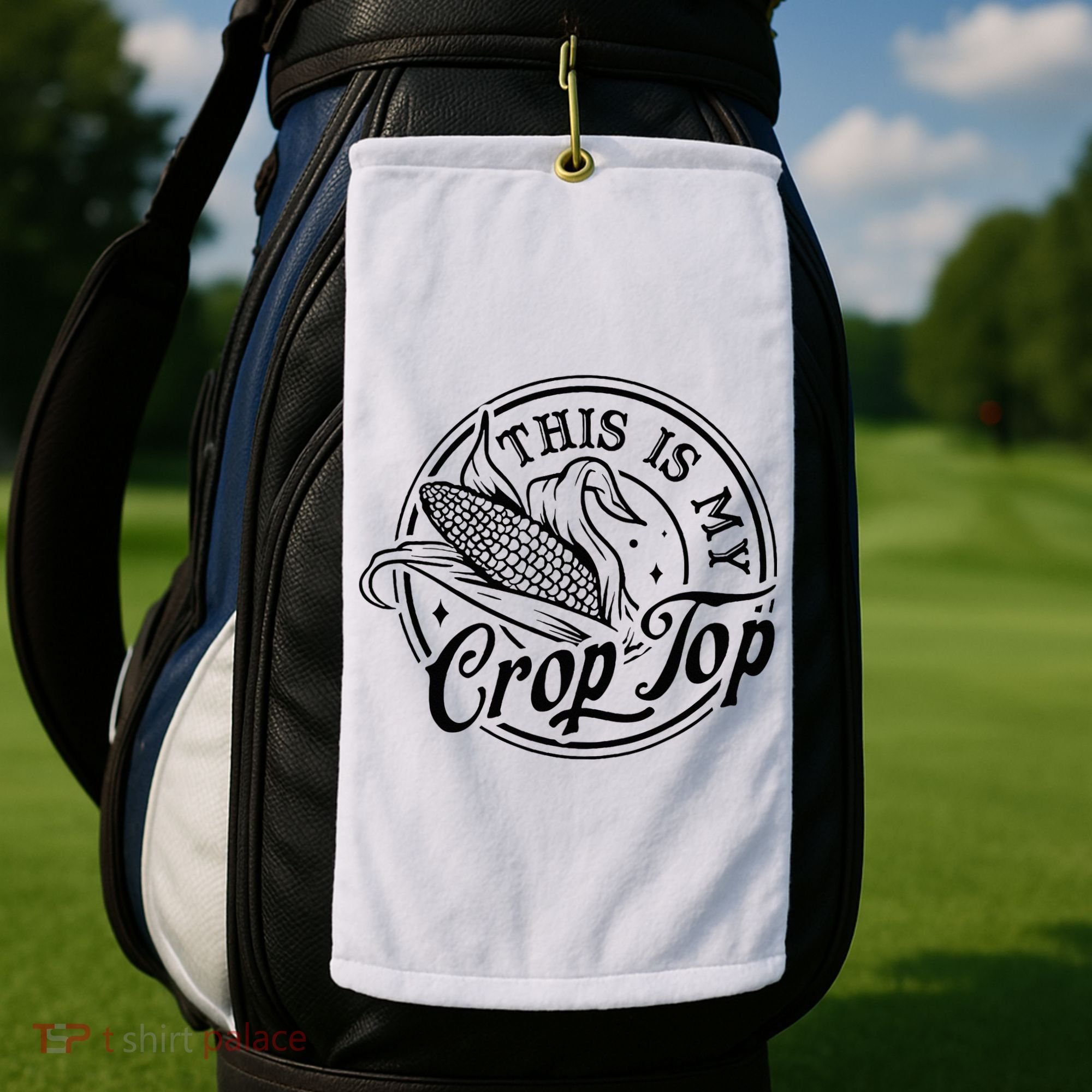 This Is My Crop Top Corn Lover Funny Farmer Farming Golf Towel