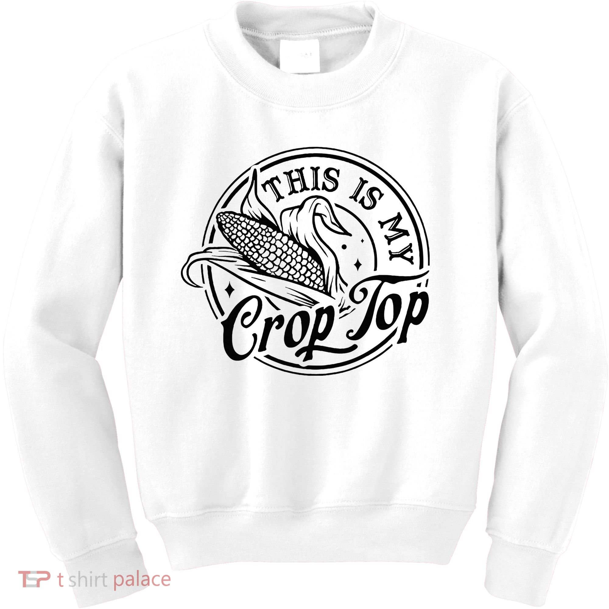 This Is My Crop Top Corn Lover Funny Farmer Farming Kids Sweatshirt