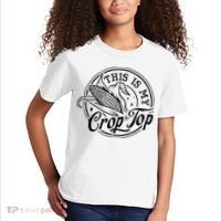 This Is My Crop Top Corn Lover Funny Farmer Farming Kids T-Shirt thumb 2