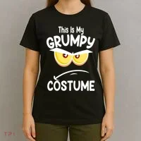This Is My Grumpy Costume Funny Halloween T-Shirt thumb 4