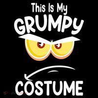 This Is My Grumpy Costume Funny Halloween Button thumb 1
