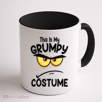 This Is My Grumpy Costume Funny Halloween Coffee Mug thumb 1