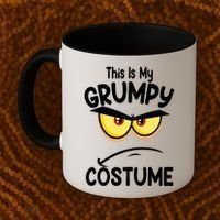 This Is My Grumpy Costume Funny Halloween Coffee Mug thumb 2