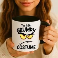 This Is My Grumpy Costume Funny Halloween Coffee Mug thumb 3