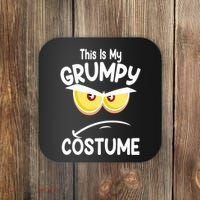 This Is My Grumpy Costume Funny Halloween Coaster thumb 0