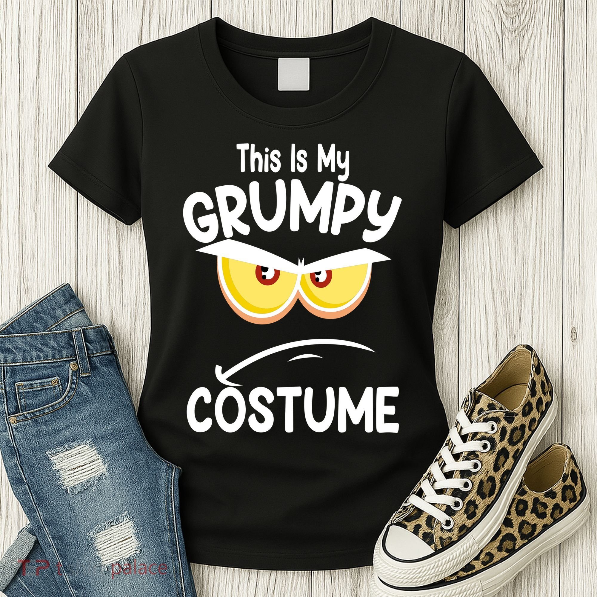 This Is My Grumpy Costume Funny Halloween Women's T-Shirt