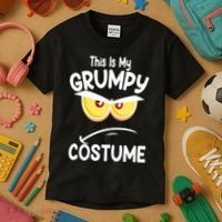 This Is My Grumpy Costume Funny Halloween Kids T-Shirt thumb 3