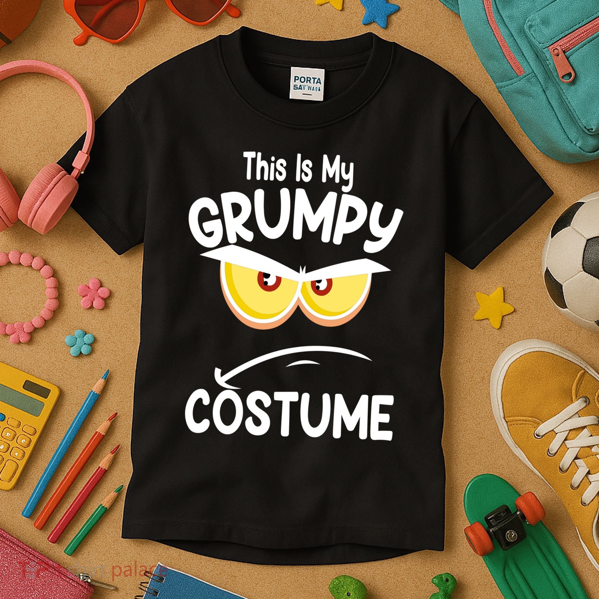 This Is My Grumpy Costume Funny Halloween Kids T-Shirt