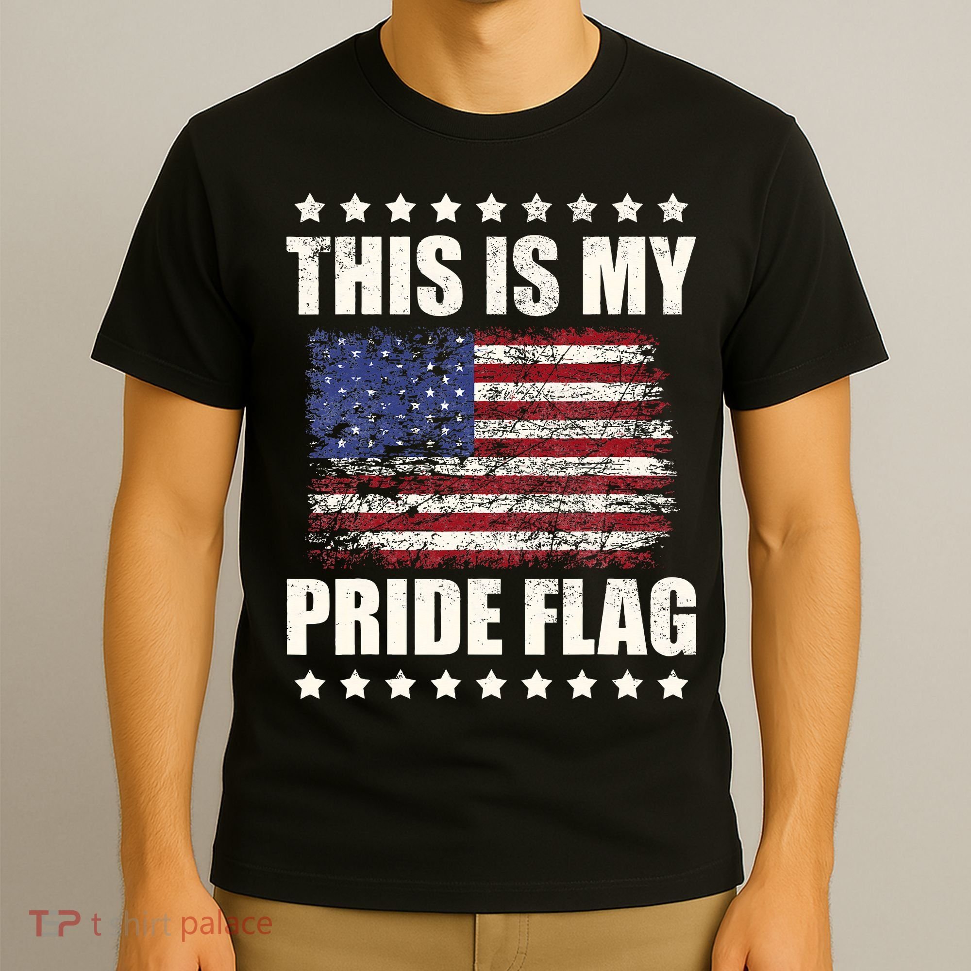 This Is My Pride Flag USA American 4th Of July Patriotic T-Shirt
