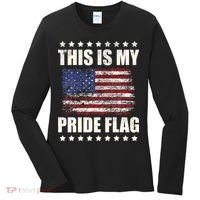 This Is My Pride Flag USA American 4th Of July Patriotic Women's Long Sleeve Shirt thumb 0