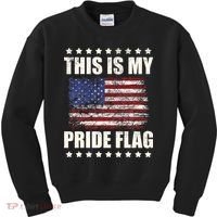 This Is My Pride Flag USA American 4th Of July Patriotic Kids Sweatshirt thumb 0