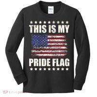 This Is My Pride Flag USA American 4th Of July Patriotic Kids Long Sleeve Shirt thumb 0