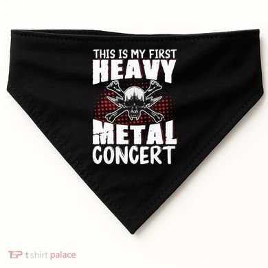 This Is My First Heavy Metal Concert USA-Made Doggie Bandana