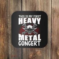 This Is My First Heavy Metal Concert Coaster thumb 0