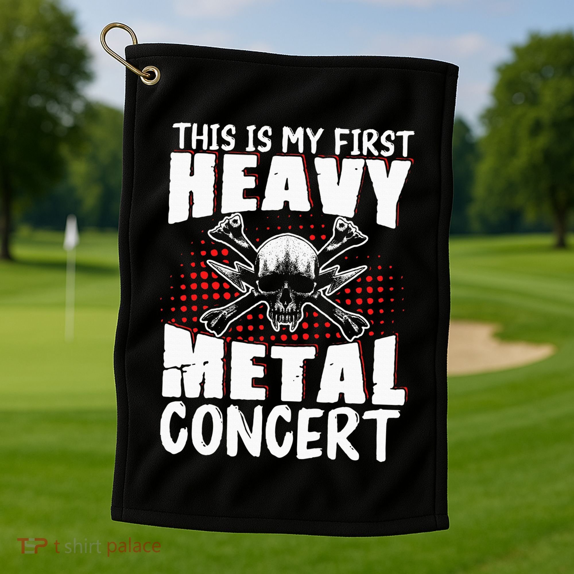 This Is My First Heavy Metal Concert Golf Towel