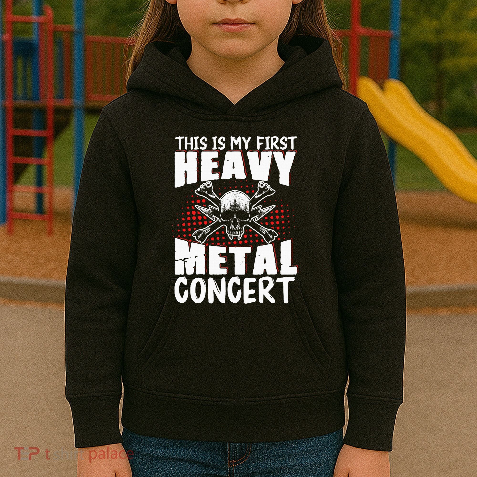 This Is My First Heavy Metal Concert Kids Hoodie
