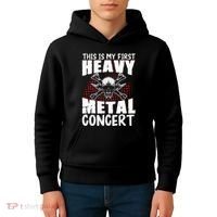 This Is My First Heavy Metal Concert Kids Hoodie thumb 4