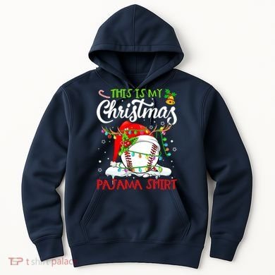 This Is My Christmas Baseball Pajama For Boys Hoodie