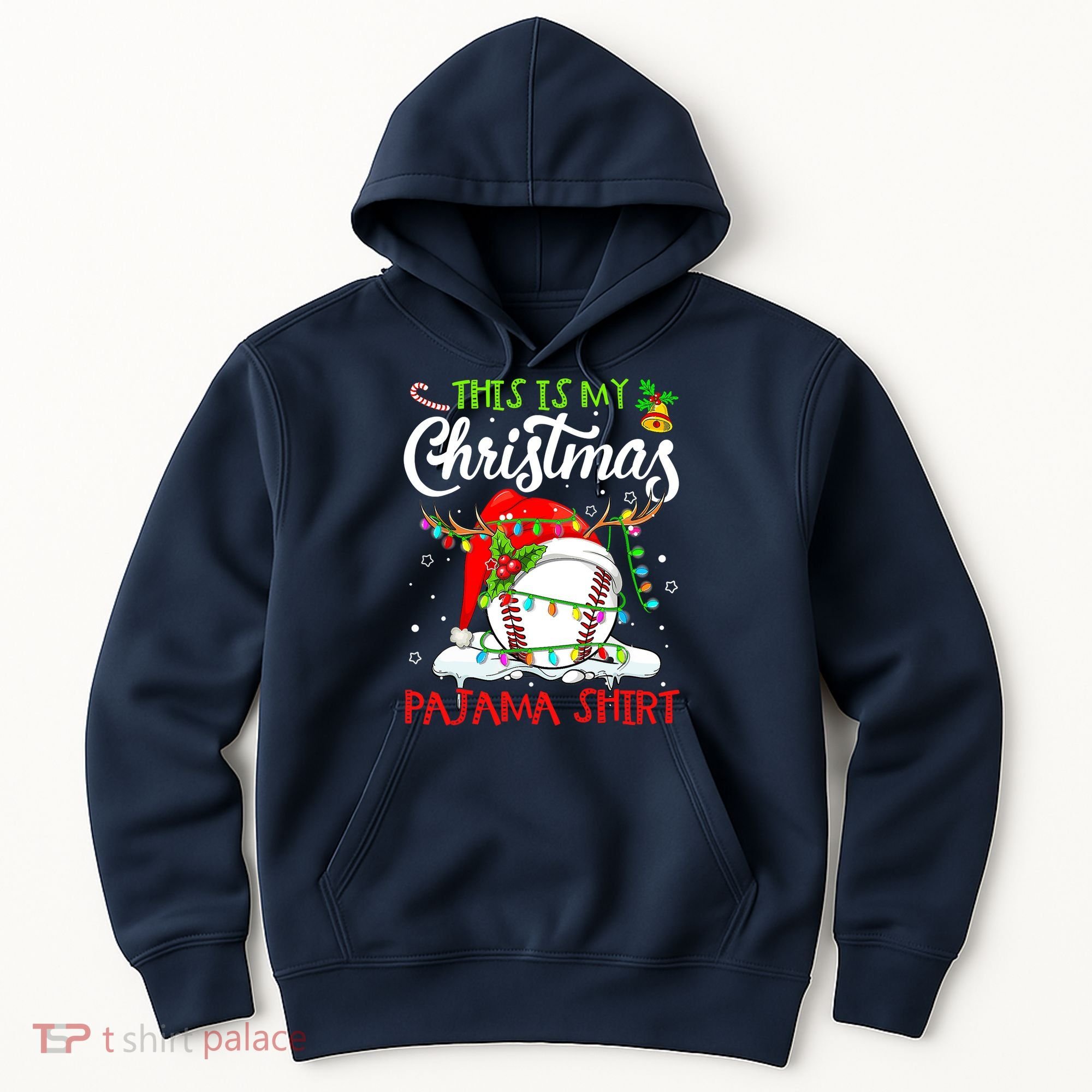 This Is My Christmas Baseball Pajama For Boys Hoodie