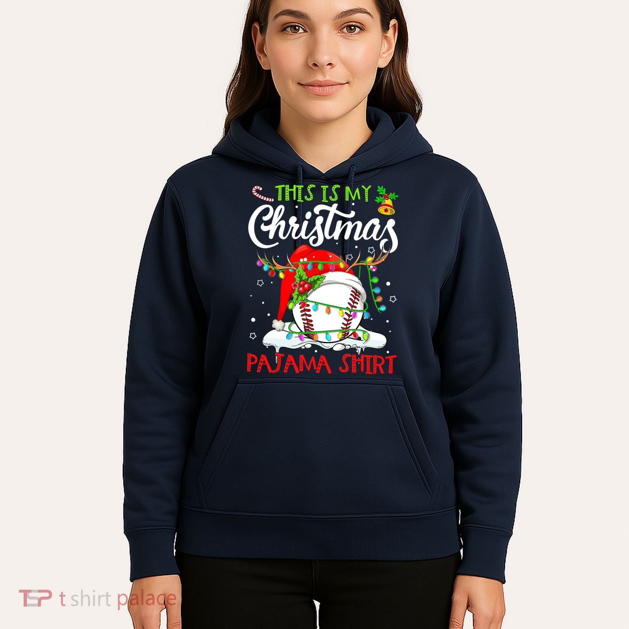 This Is My Christmas Baseball Pajama For Boys Hoodie