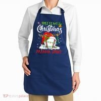 This Is My Christmas Baseball Pajama For Boys Apron thumb 2