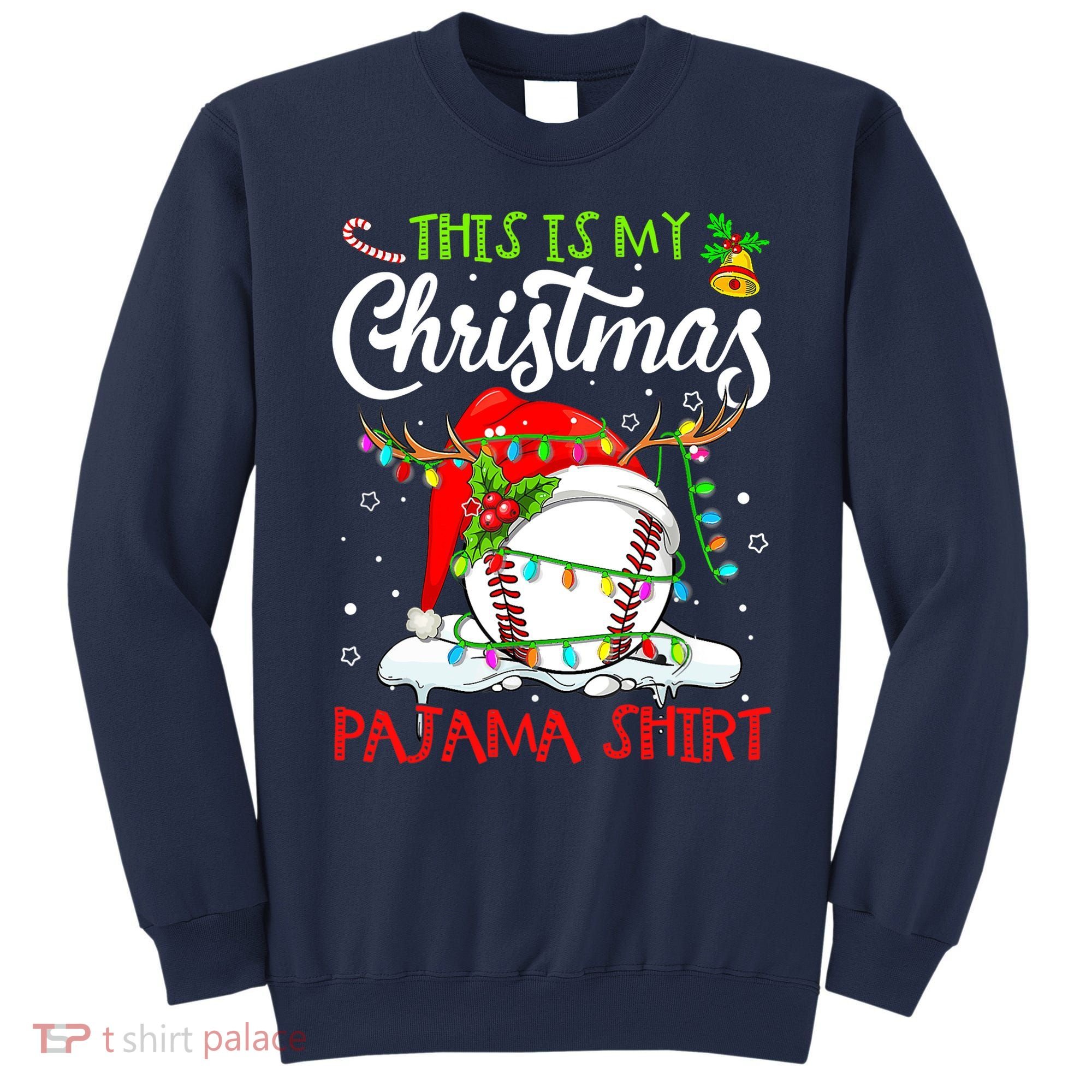 This Is My Christmas Baseball Pajama For Boys Sweatshirt