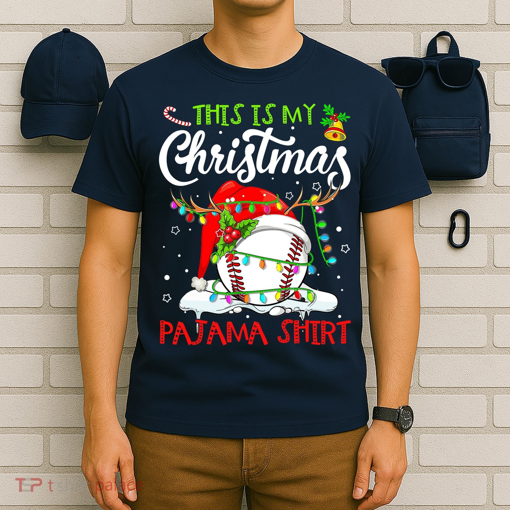 This Is My Christmas Baseball Pajama For Boys T-Shirt
