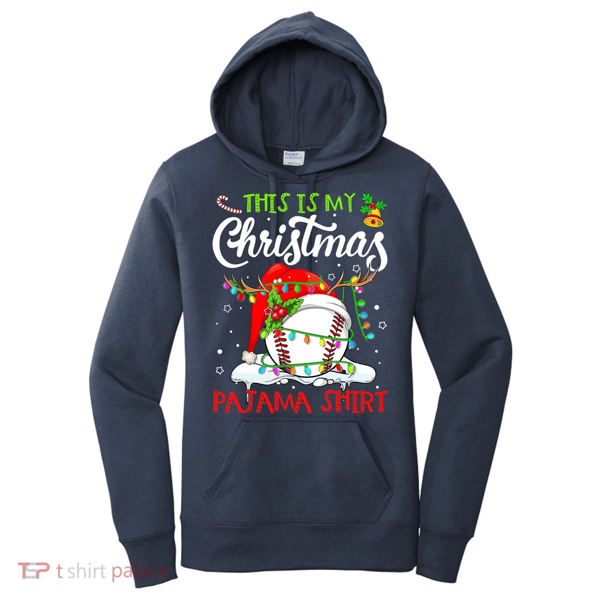 This Is My Christmas Baseball Pajama For Boys Women's Hoodie