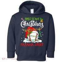 This Is My Christmas Baseball Pajama For Boys Toddler Hoodie thumb 0