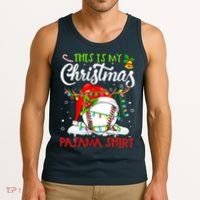 This Is My Christmas Baseball Pajama For Boys Tank Top thumb 3