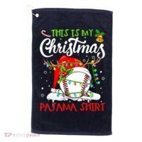 This Is My Christmas Baseball Pajama For Boys Golf Towel thumb 0