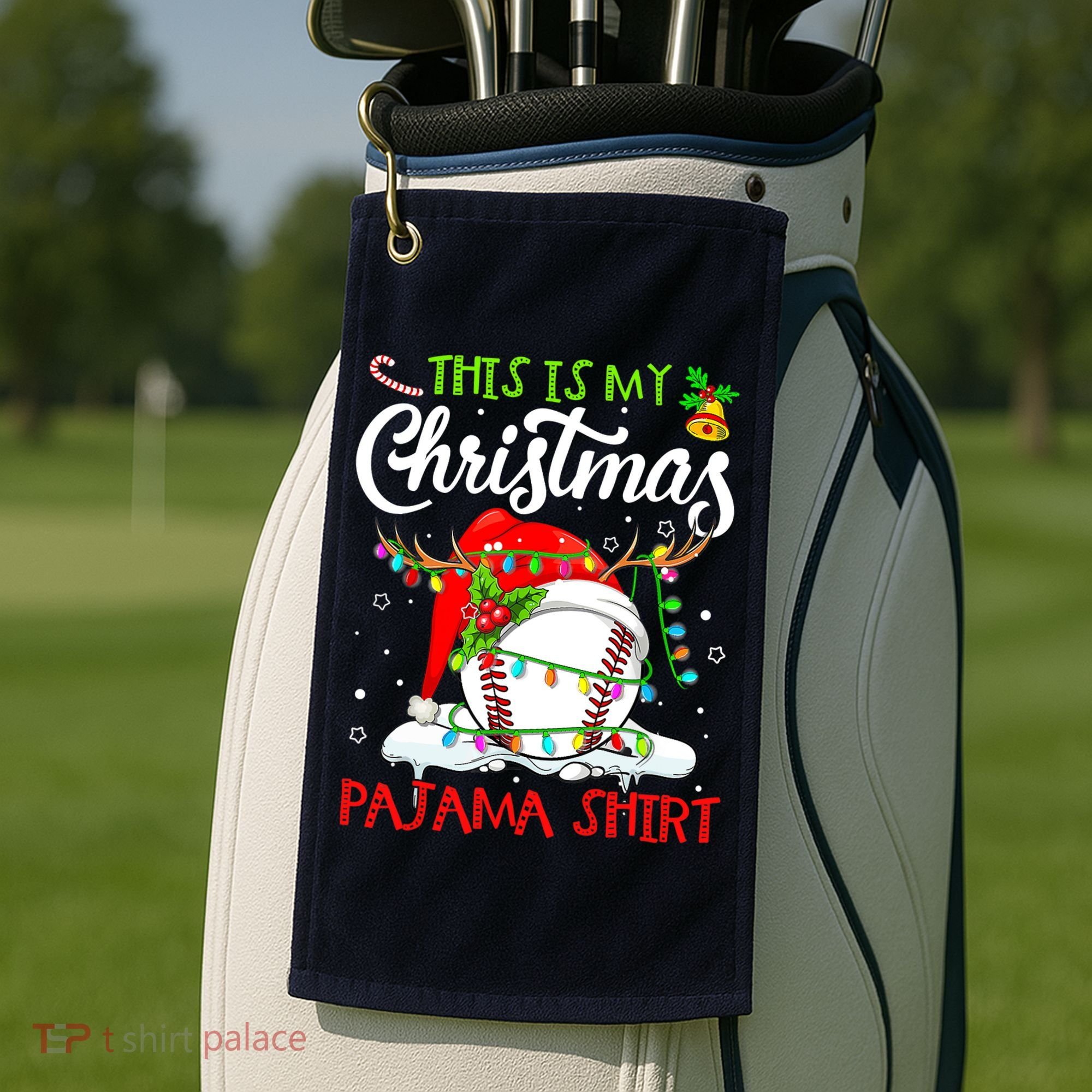 This Is My Christmas Baseball Pajama For Boys Golf Towel