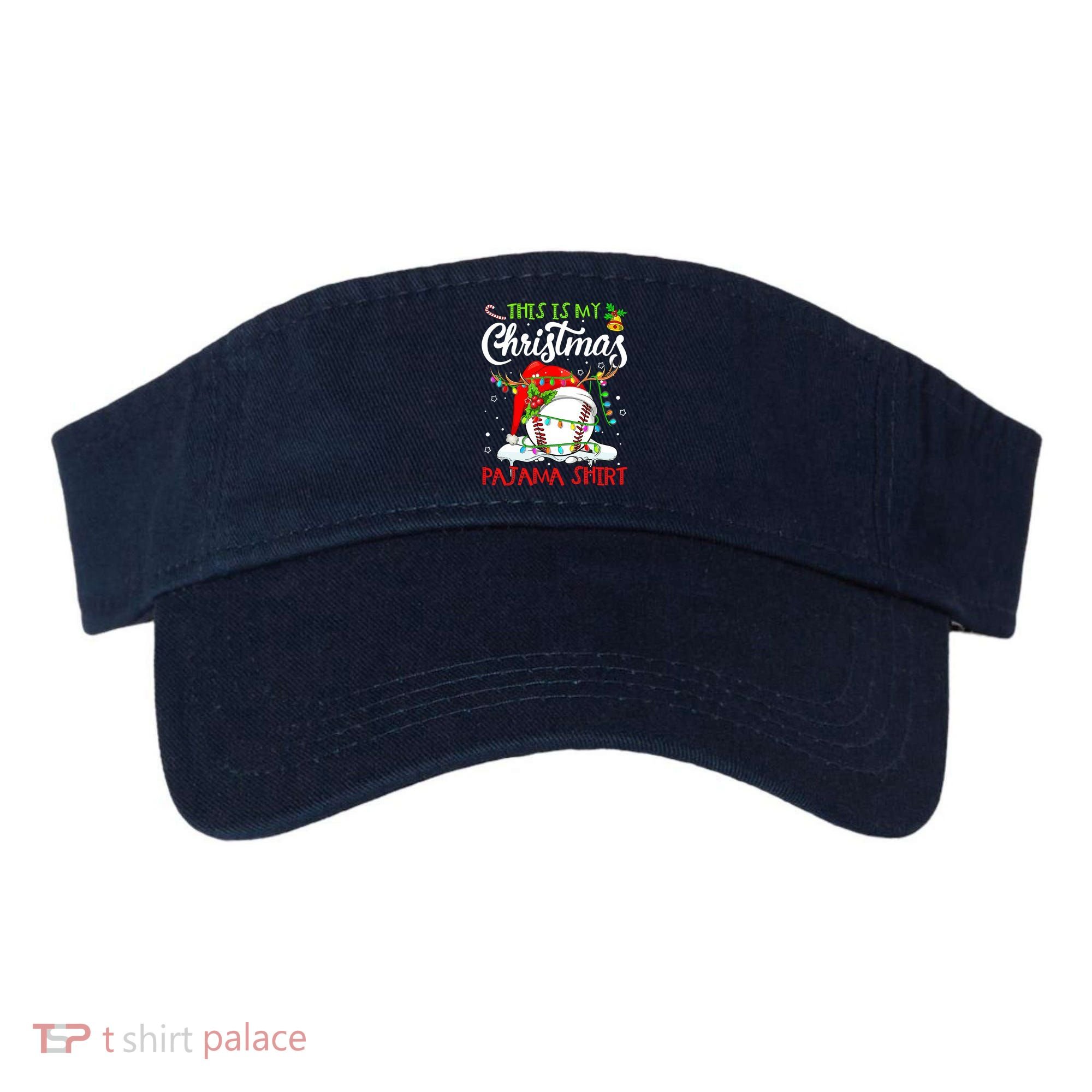 This Is My Christmas Baseball Pajama For Boys Visor
