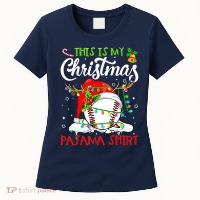This Is My Christmas Baseball Pajama For Boys Women's T-Shirt
