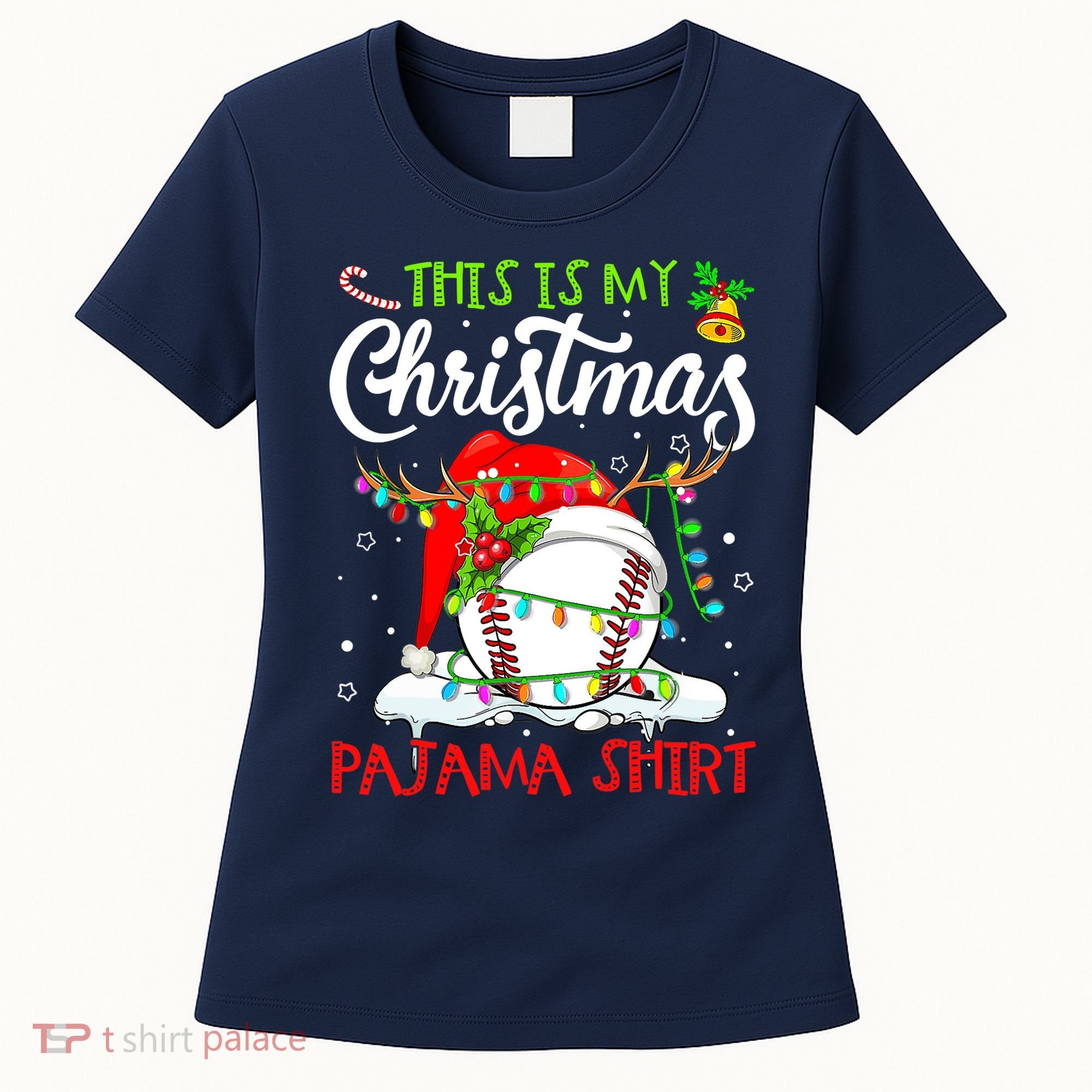 This Is My Christmas Baseball Pajama For Boys Women's T-Shirt