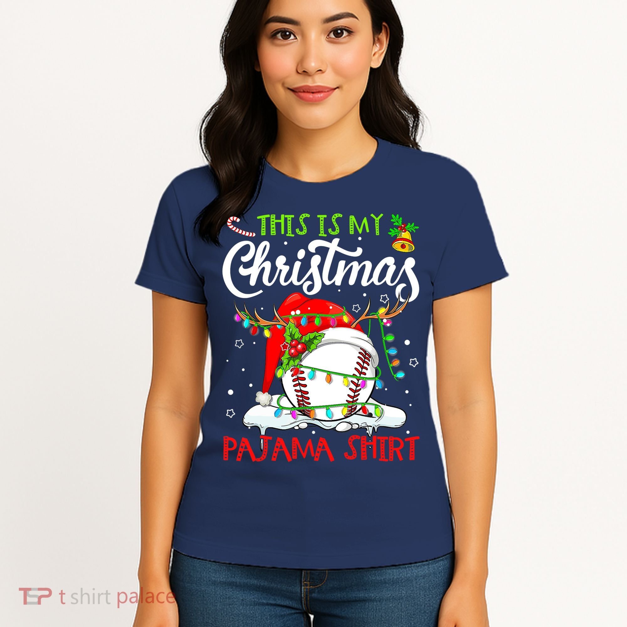 This Is My Christmas Baseball Pajama For Boys Women's T-Shirt