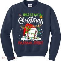 This Is My Christmas Baseball Pajama For Boys Kids Sweatshirt thumb 0