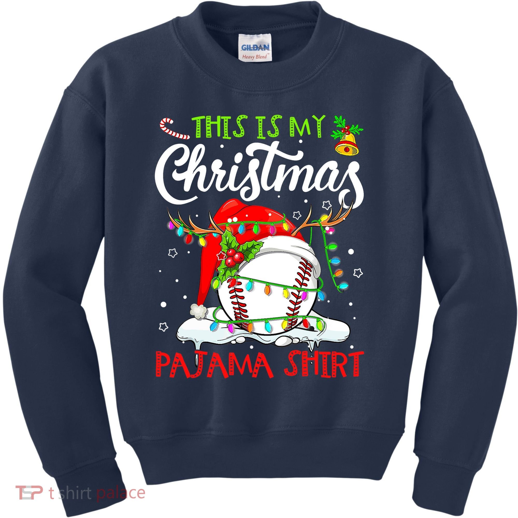 This Is My Christmas Baseball Pajama For Boys Kids Sweatshirt