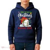 This Is My Christmas Baseball Pajama For Boys Kids Hoodie thumb 4