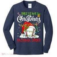 This Is My Christmas Baseball Pajama For Boys Kids Long Sleeve Shirt thumb 0